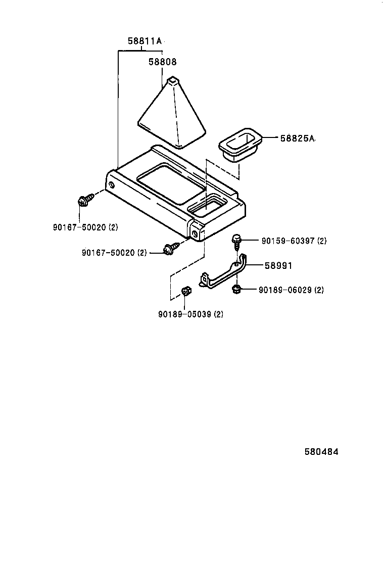  HILUX 2WD |  CONSOLE BOX BRACKET