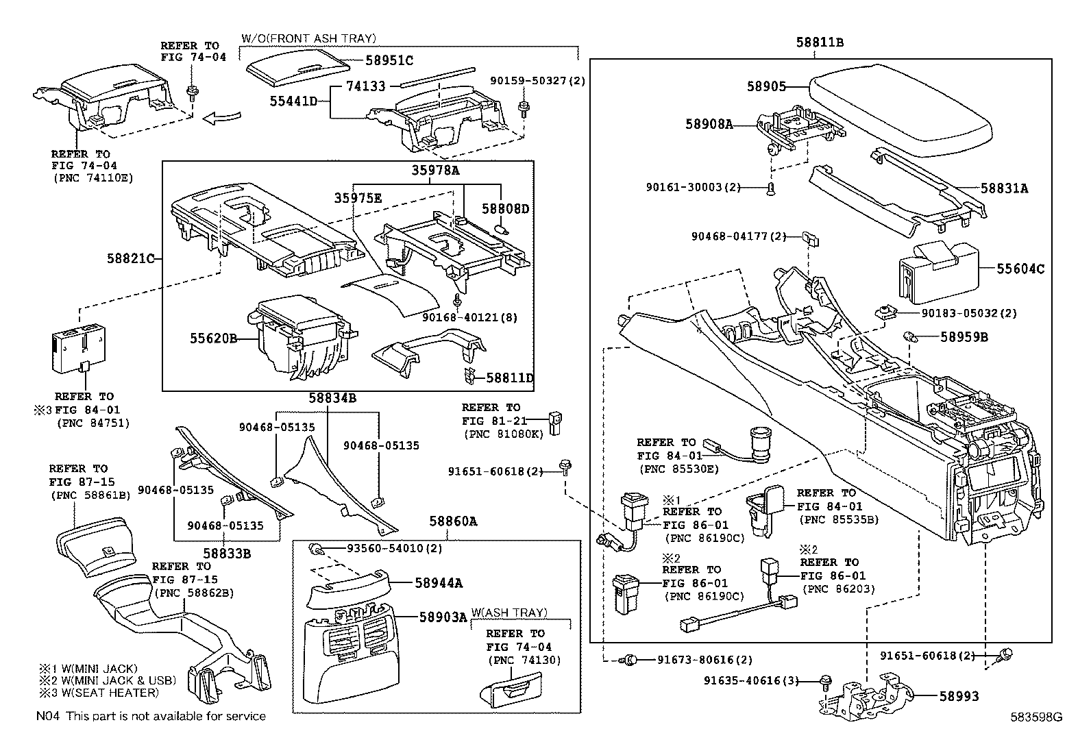  IS250C 350C |  CONSOLE BOX BRACKET