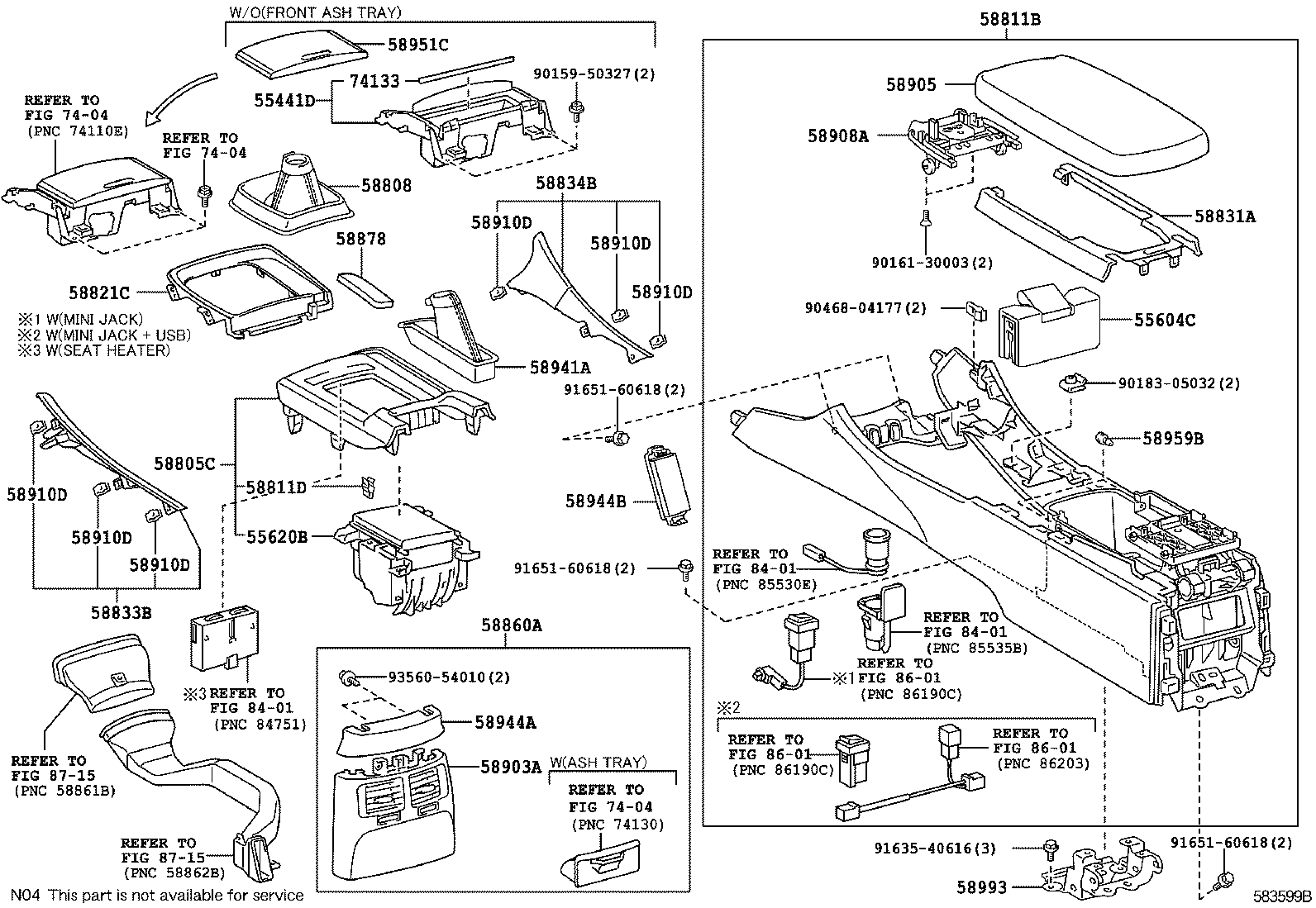  IS250C 350C |  CONSOLE BOX BRACKET