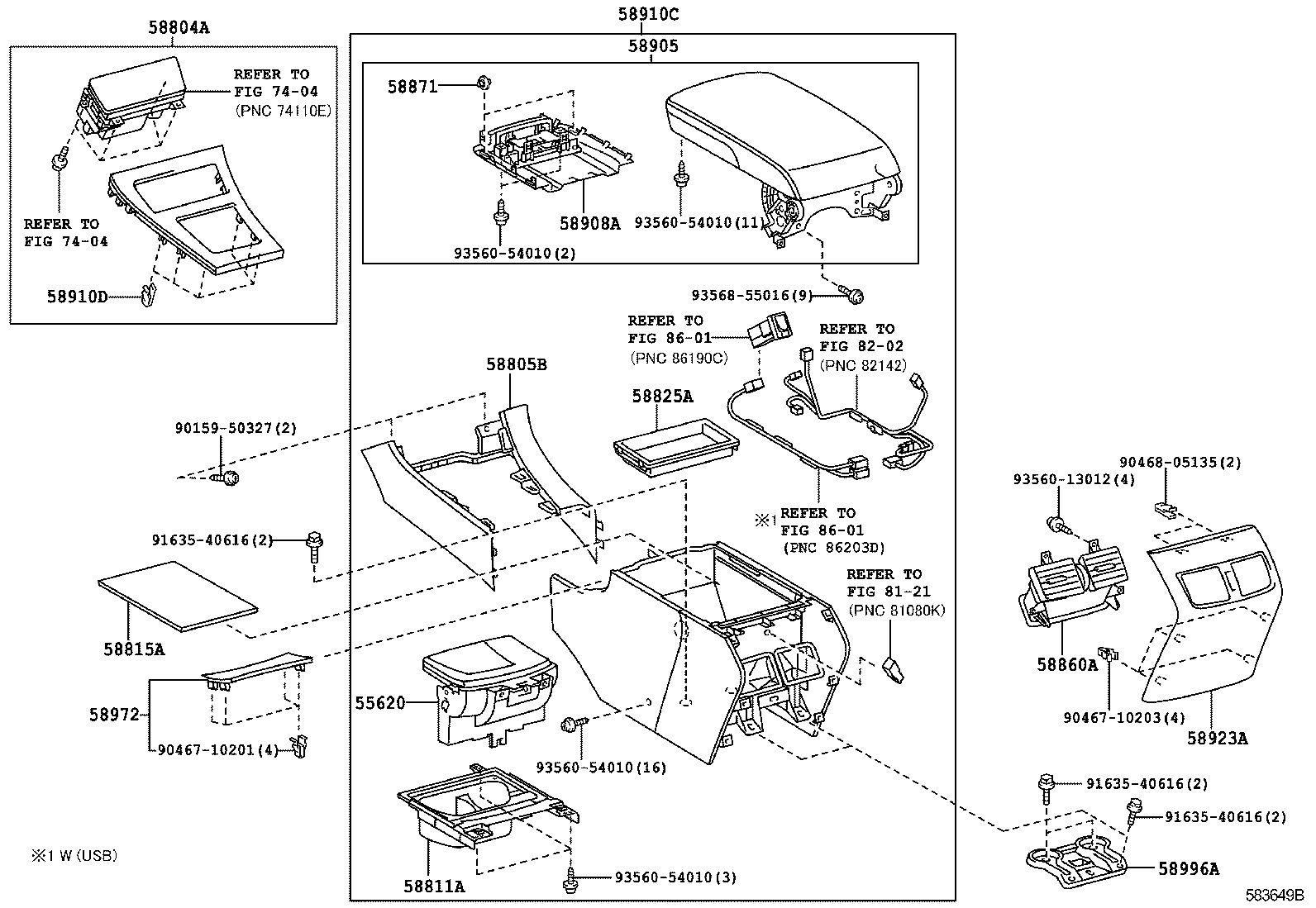  ES350 |  CONSOLE BOX BRACKET