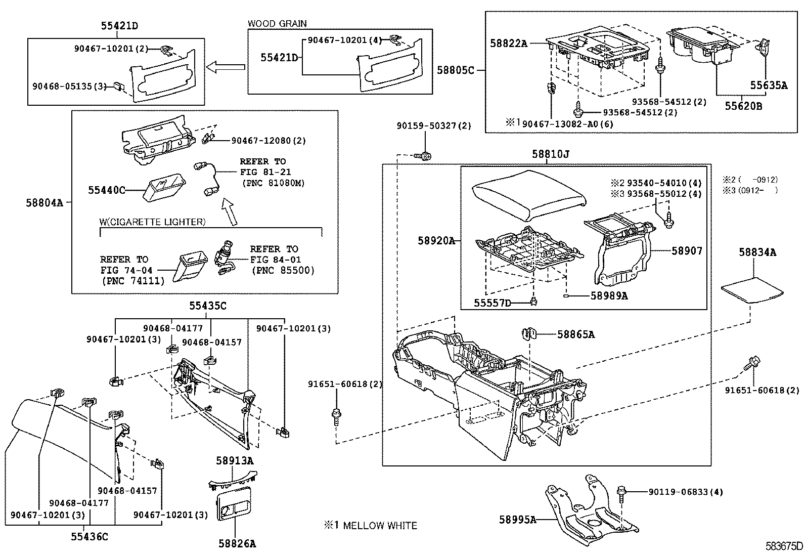  LS460 460L |  CONSOLE BOX BRACKET