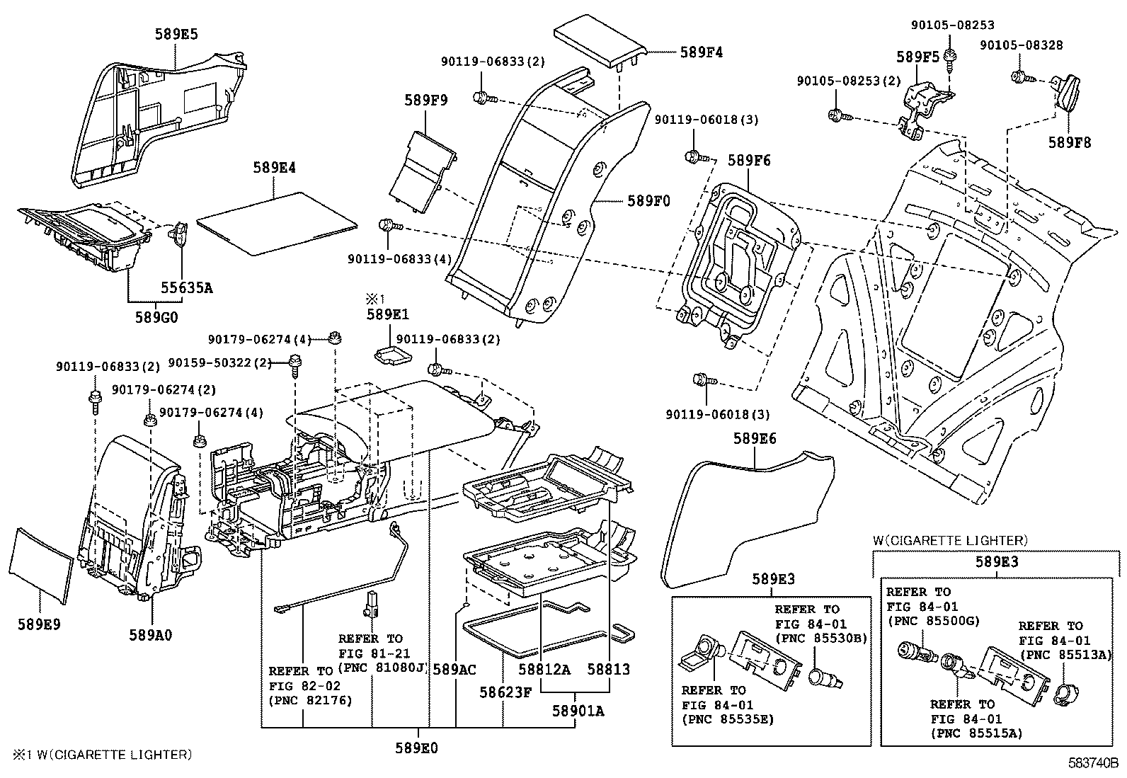  LS600HL |  CONSOLE BOX BRACKET