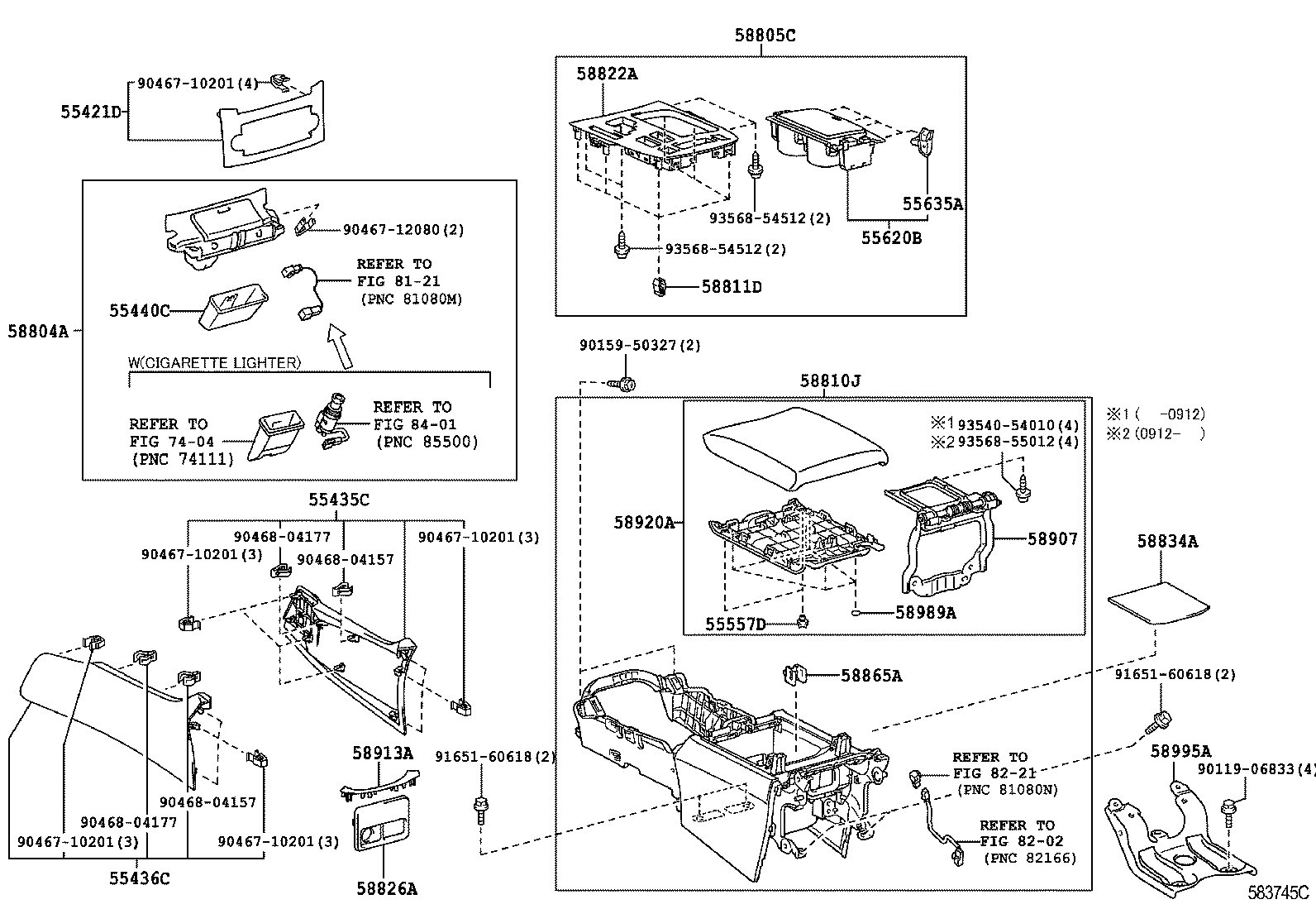  LS600HL |  CONSOLE BOX BRACKET