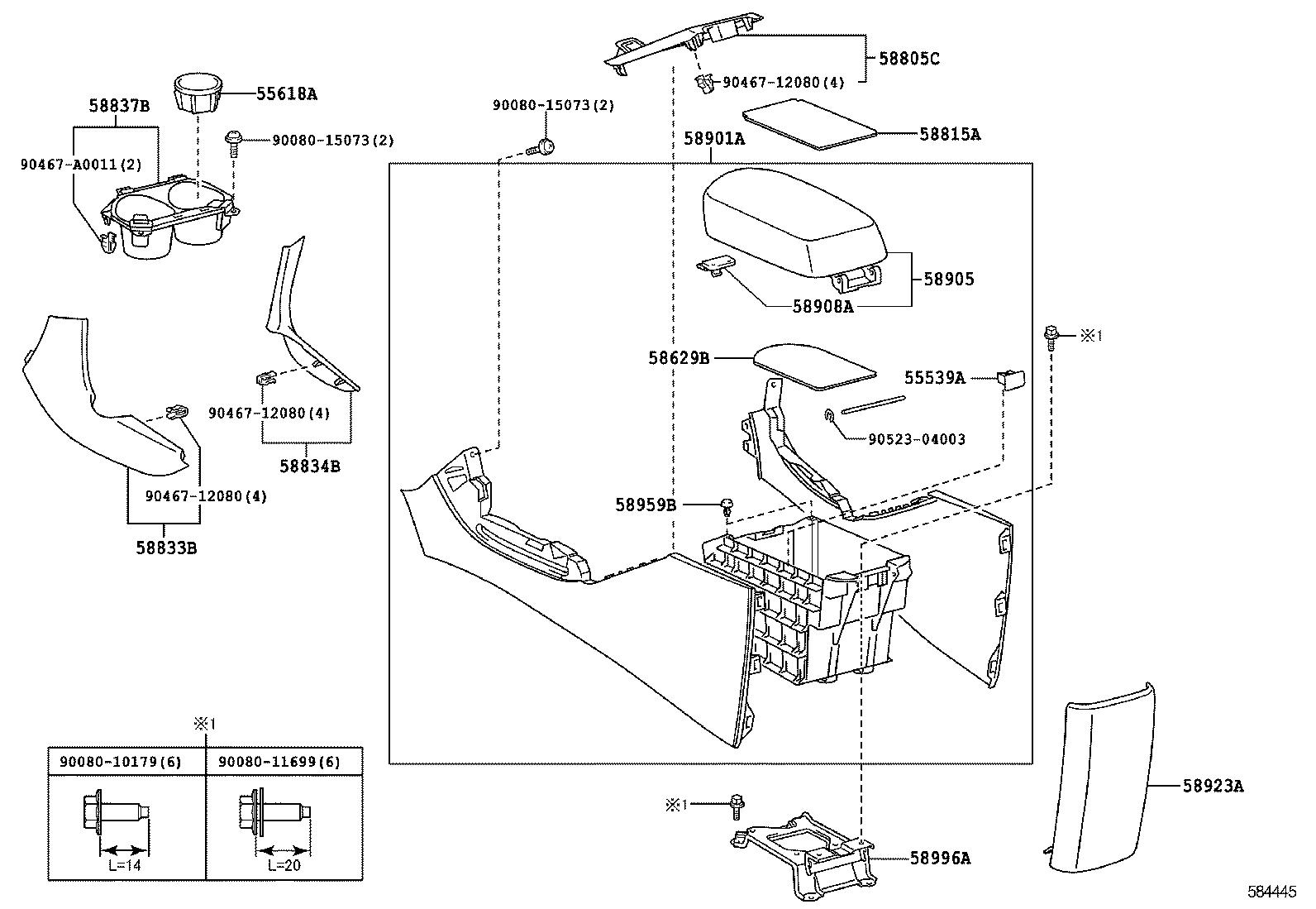  RAV4 EV |  CONSOLE BOX BRACKET