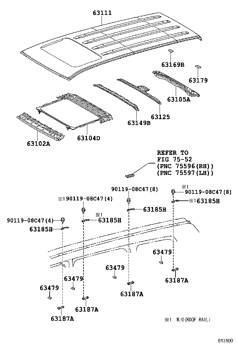  LX570 |  ROOF PANEL BACK PANEL