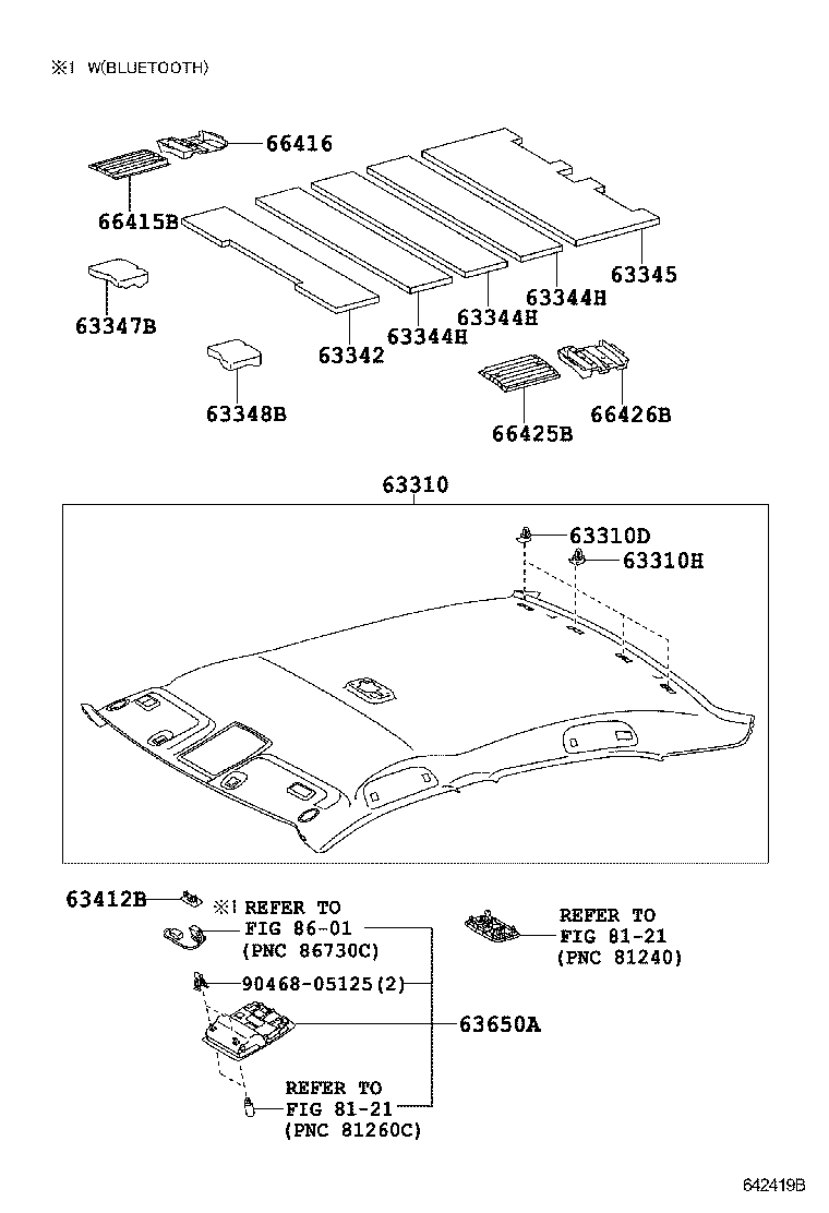  CAMRY NAP |  ROOF HEADLINING SILENCER PAD