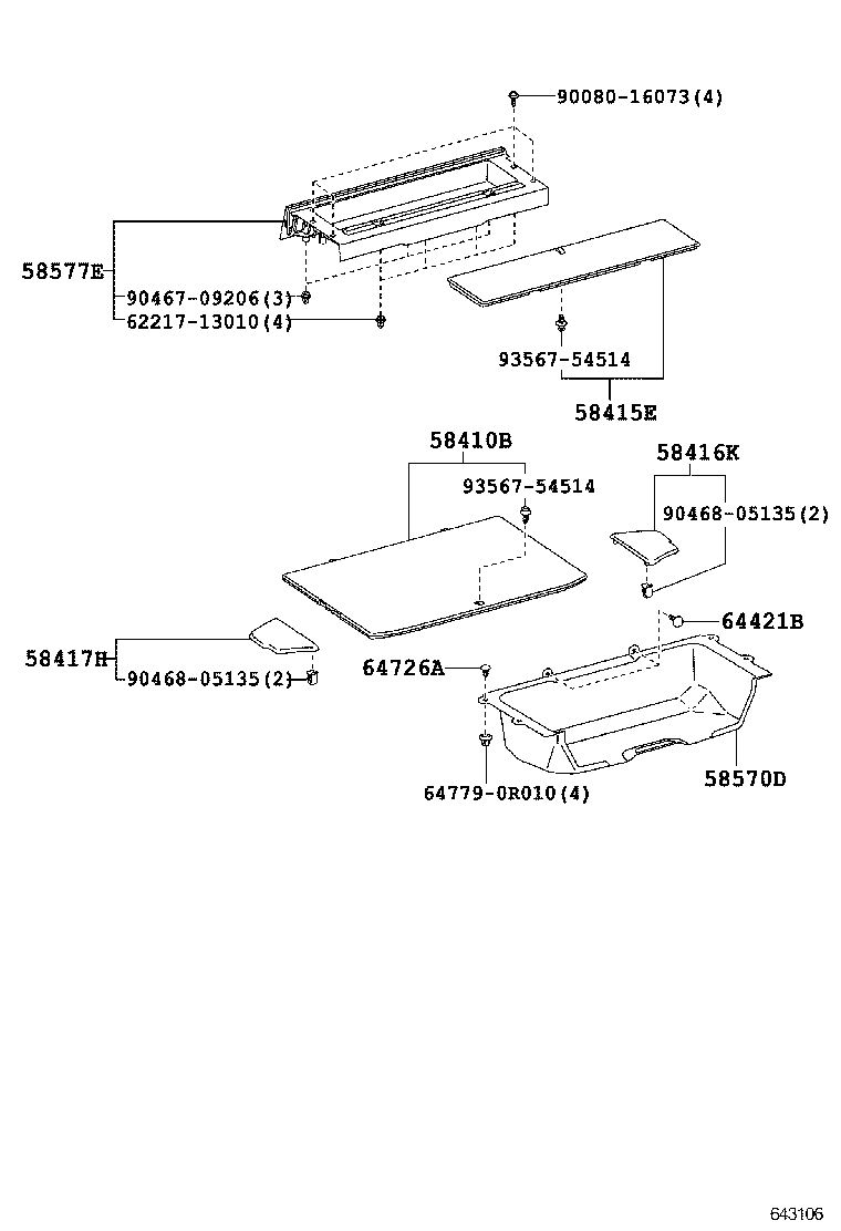  RAV4 EV |  DECK BOARD DECK TRIM COVER