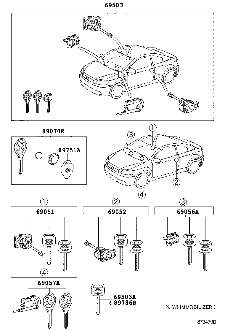  SCION TC |  LOCK CYLINDER SET