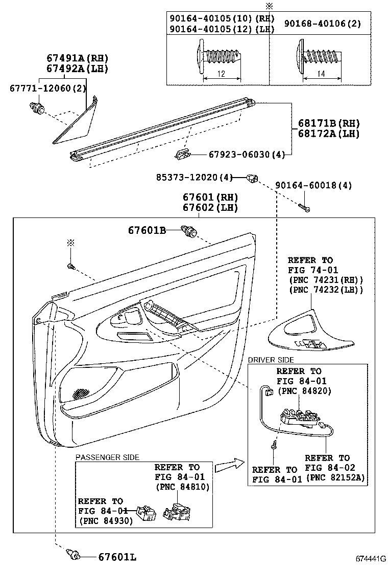  CAMRY NAP |  FRONT DOOR PANEL GLASS