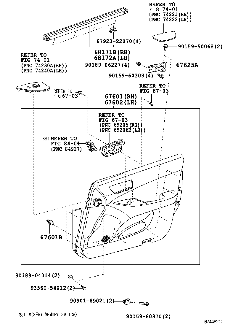  ES350 |  FRONT DOOR PANEL GLASS