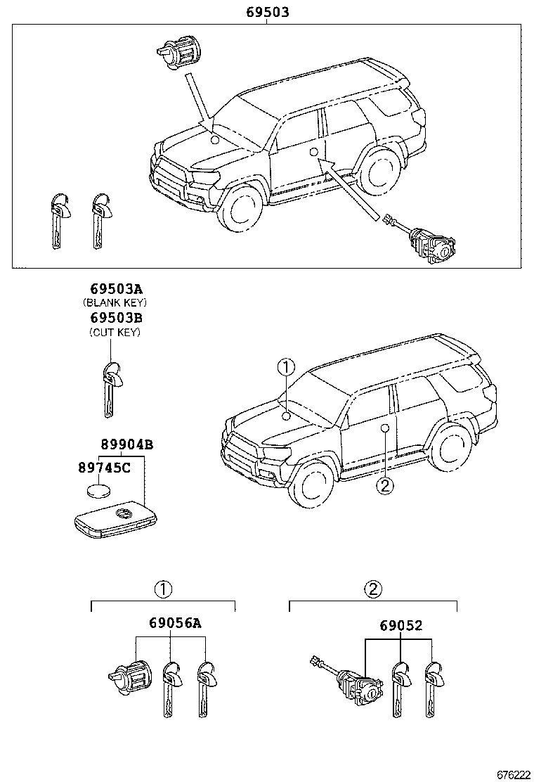  4RUNNER |  LOCK CYLINDER SET