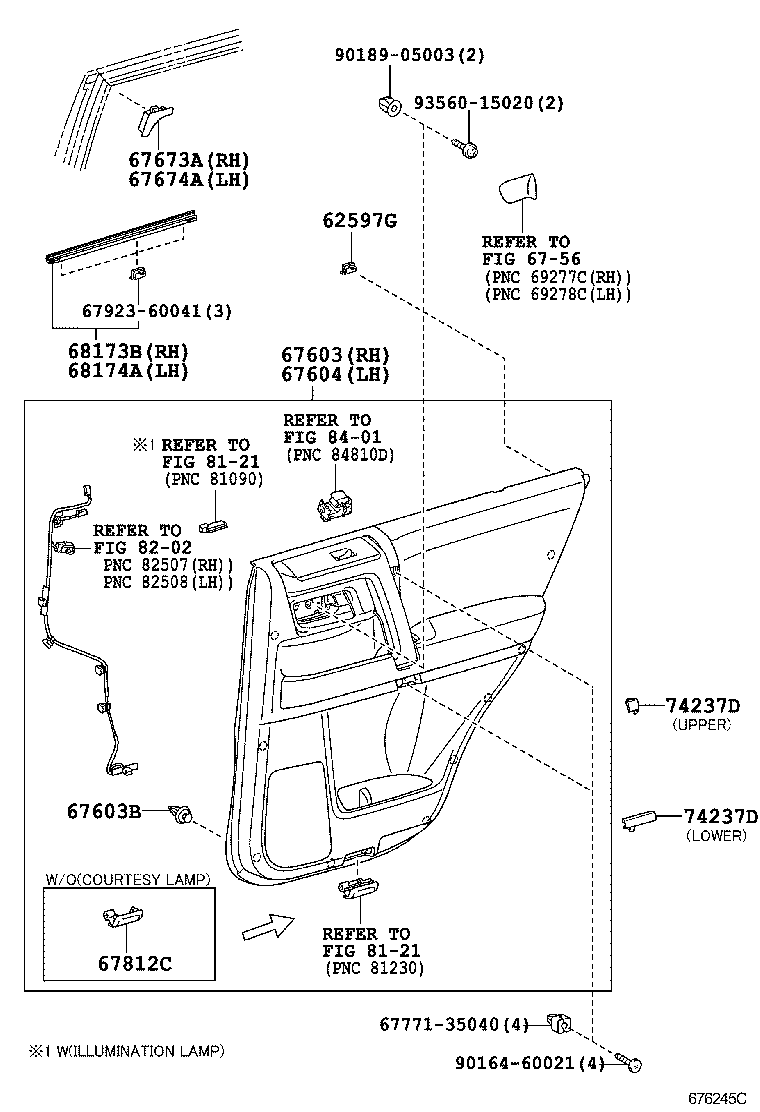  4RUNNER |  REAR DOOR PANEL GLASS