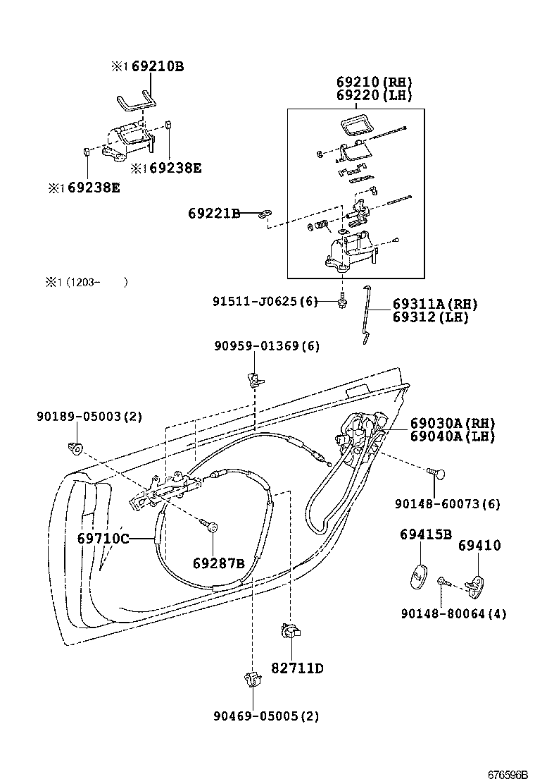  LFA |  FRONT DOOR LOCK HANDLE