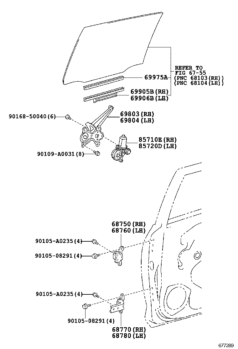  RAV4 EV |  REAR DOOR WINDOW REGULATOR HINGE