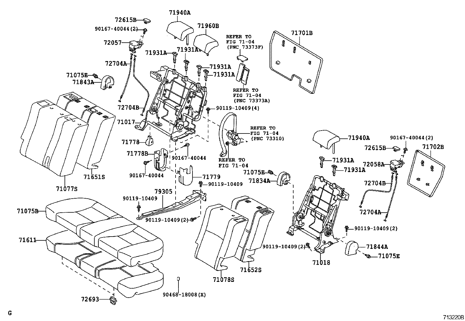  SCION TC |  REAR SEAT SEAT TRACK