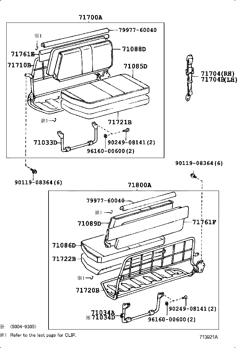  LAND CRUISER 70 |  SEAT SEAT TRACK