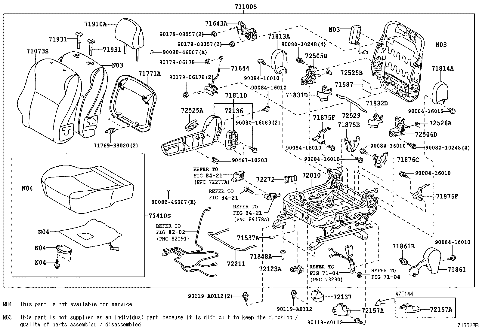  MATRIX |  FRONT SEAT SEAT TRACK