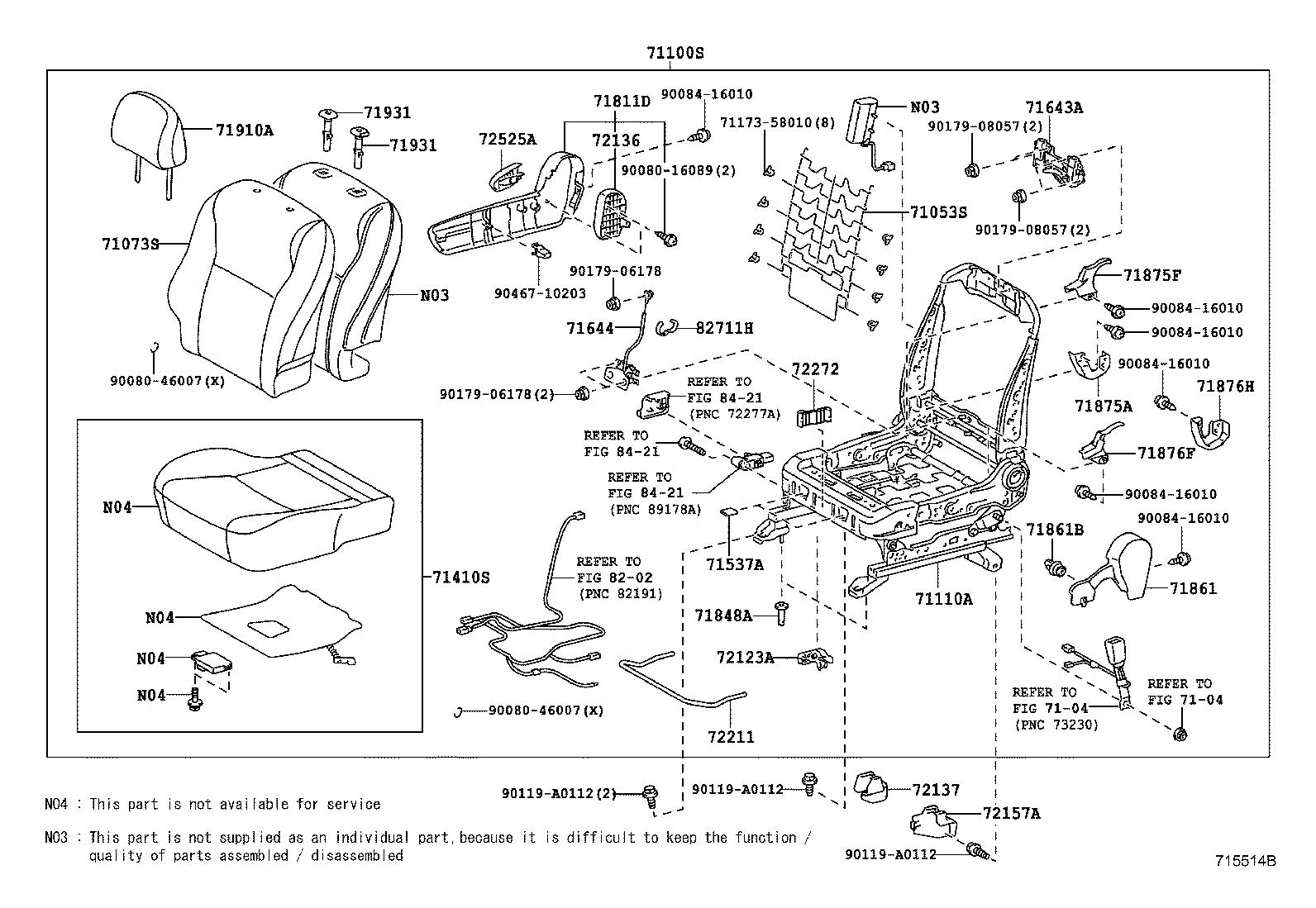  MATRIX |  FRONT SEAT SEAT TRACK