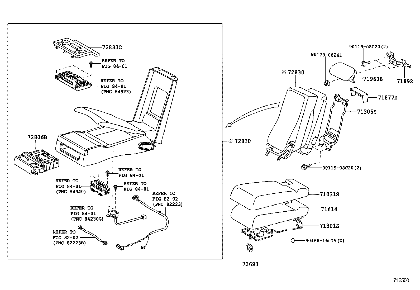  LS600HL |  REAR SEAT SEAT TRACK