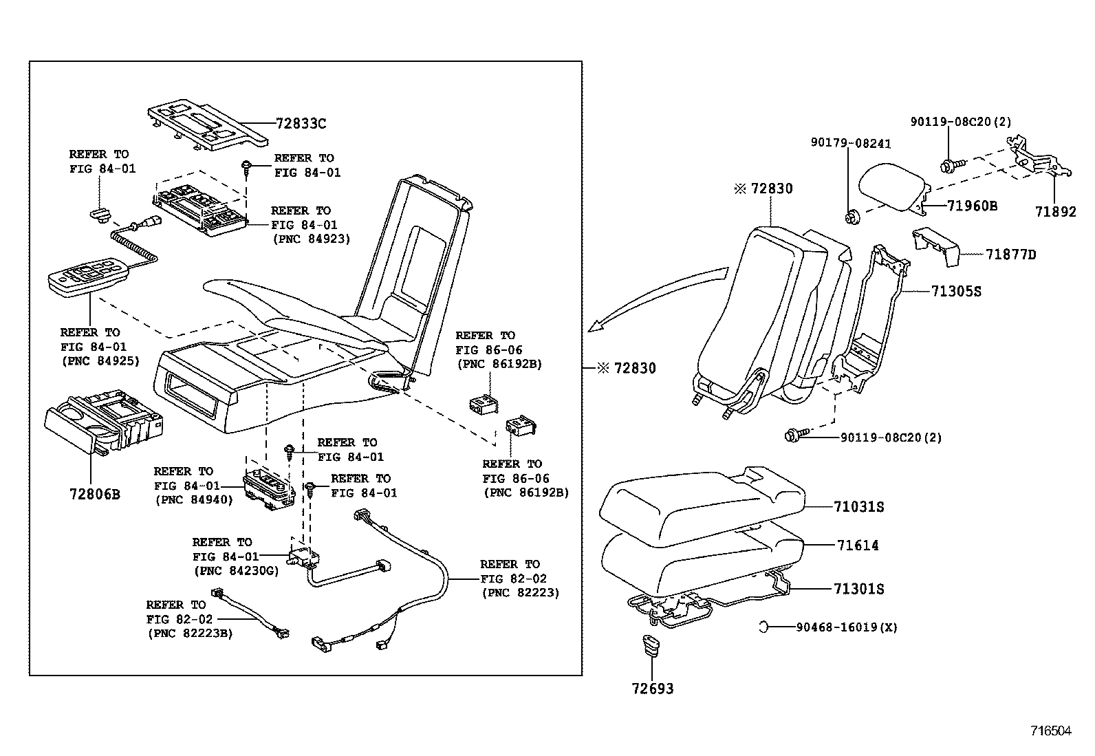  LS460 460L |  REAR SEAT SEAT TRACK