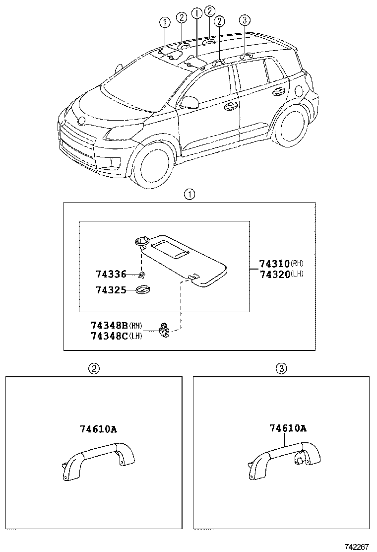  SCION XD |  ARMREST VISOR