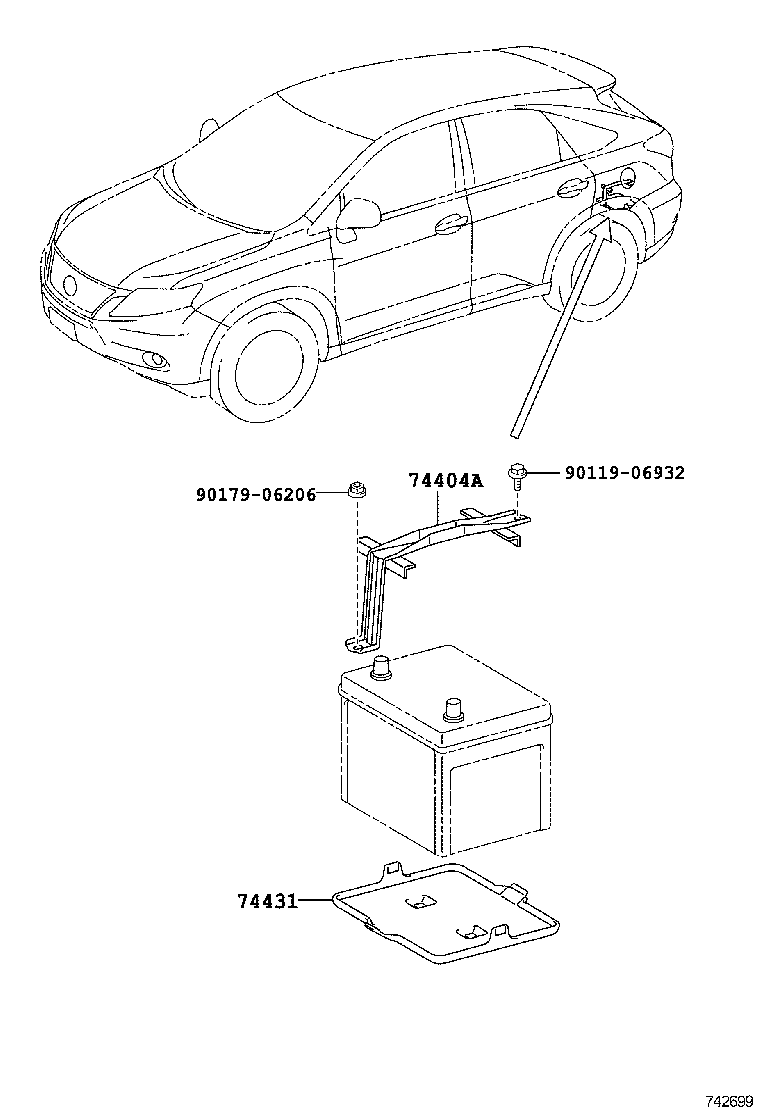  RX350 450H |  BATTERY CARRIER