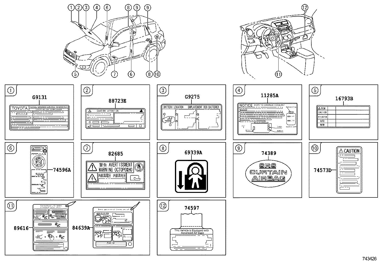  RAV4 EV |  CAUTION PLATE