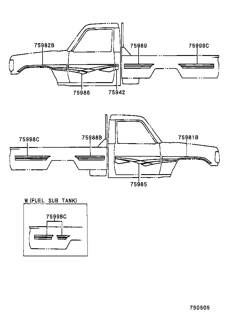  LAND CRUISER 70 |  BODY STRIPE