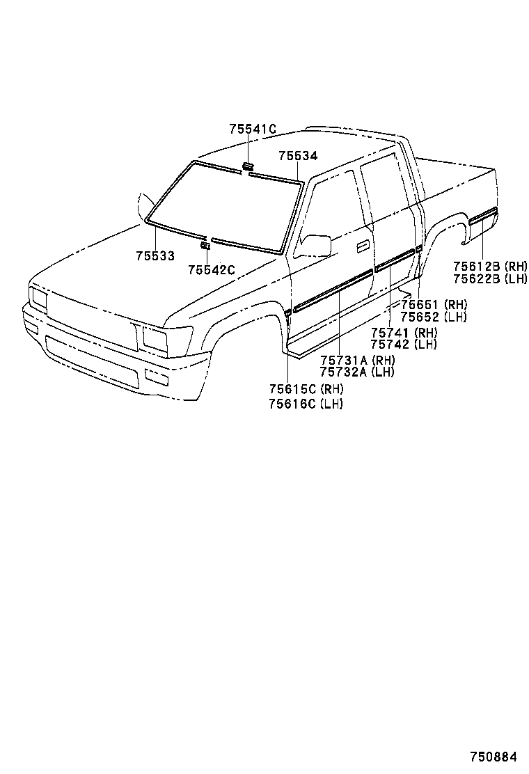  HILUX 2WD |  MOULDING