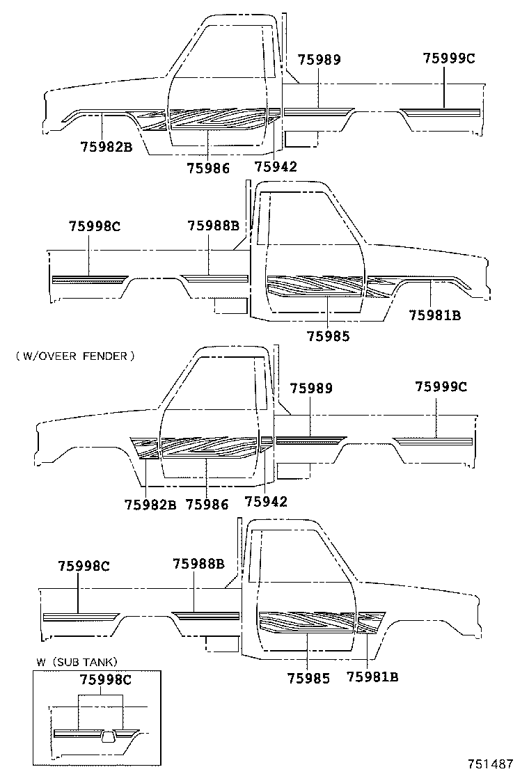  LAND CRUISER 70 |  BODY STRIPE