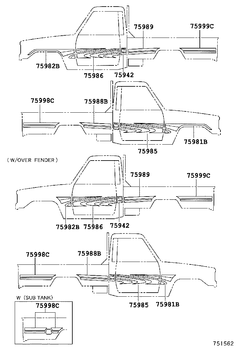  LAND CRUISER 70 |  BODY STRIPE