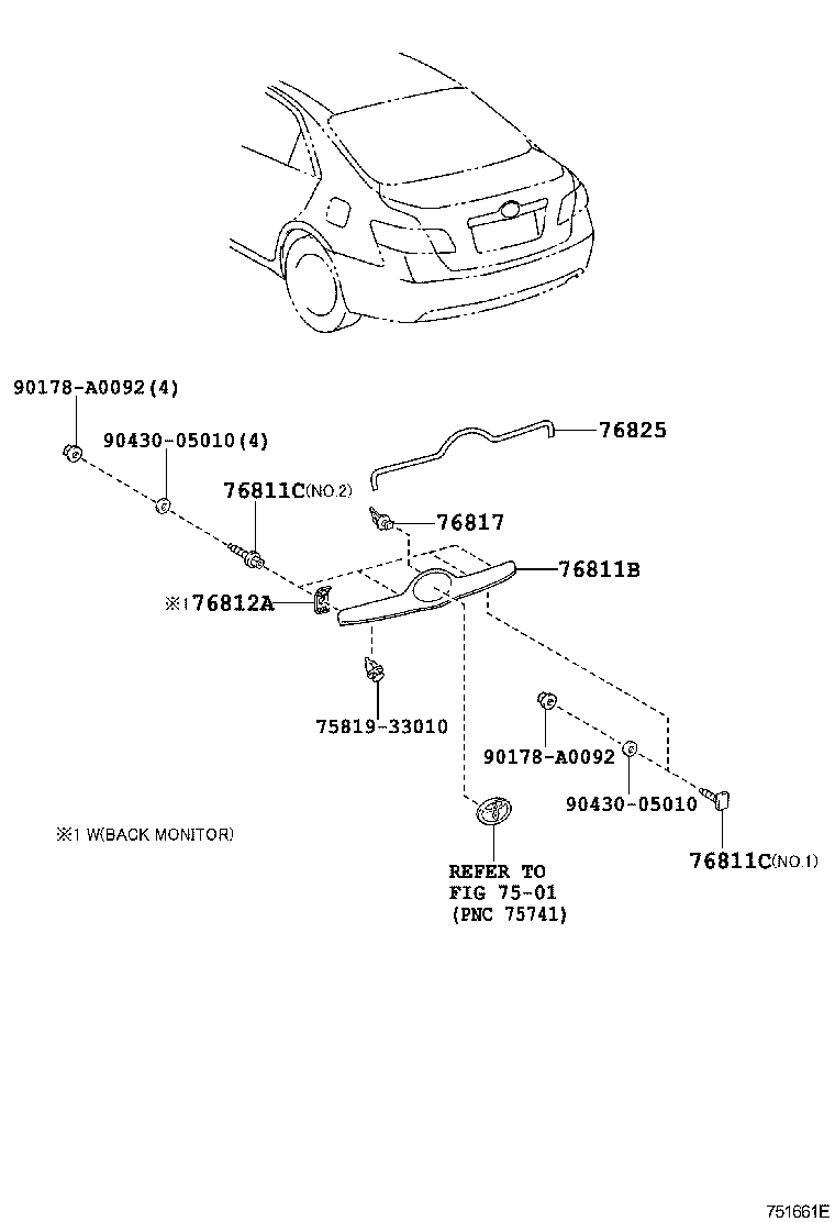  CAMRY NAP |  REAR MOULDING