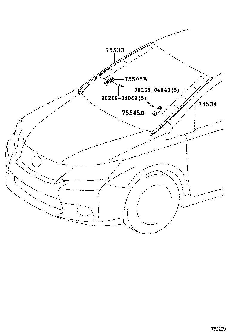  HS250H |  FRONT MOULDING