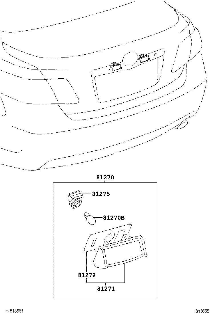  CAMRY NAP |  REAR LICENSE PLATE LAMP