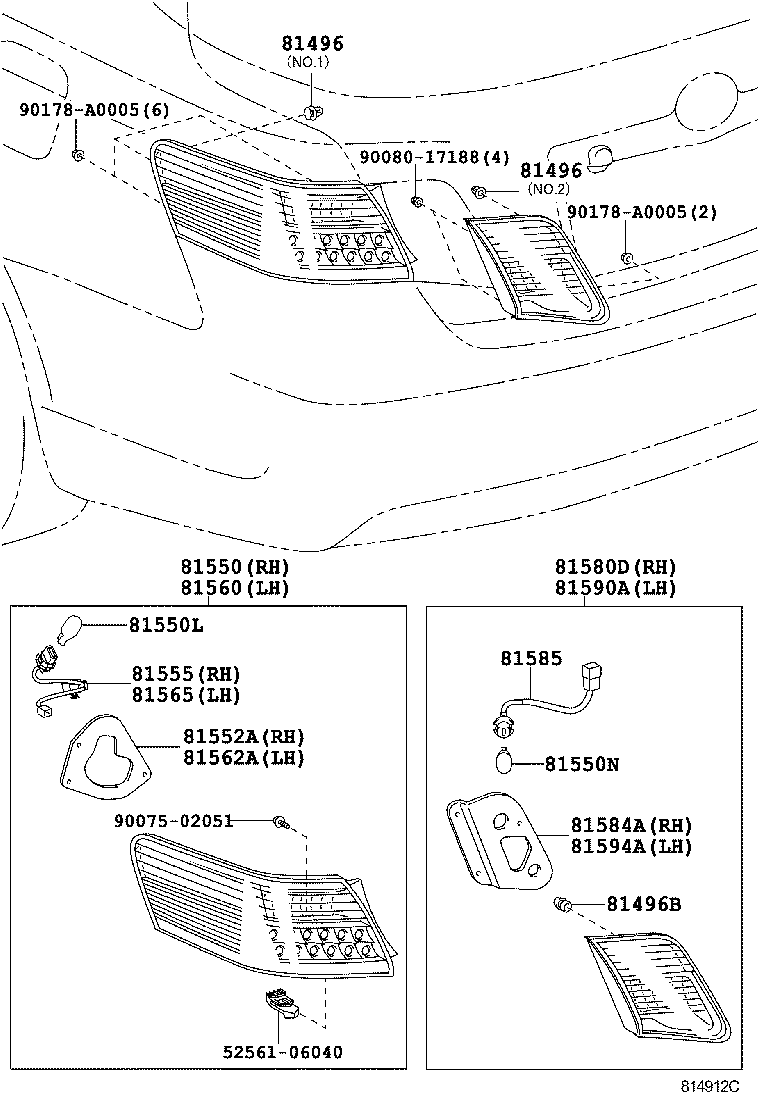  CAMRY NAP |  REAR COMBINATION LAMP