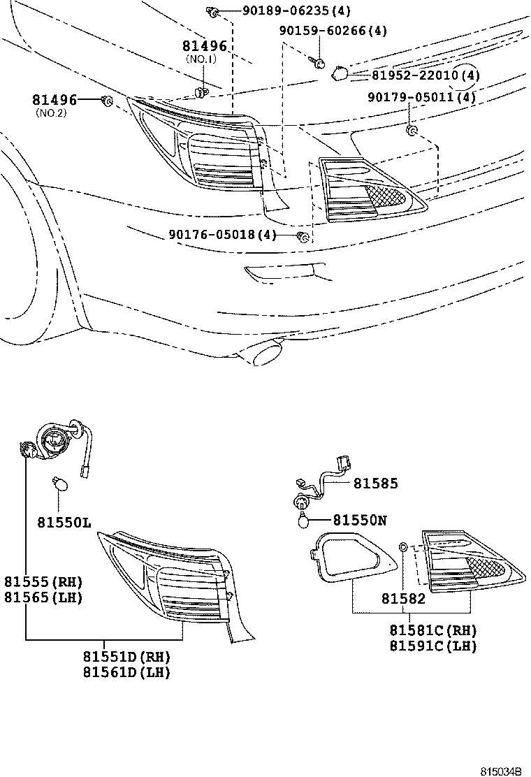  IS250C 350C |  REAR COMBINATION LAMP