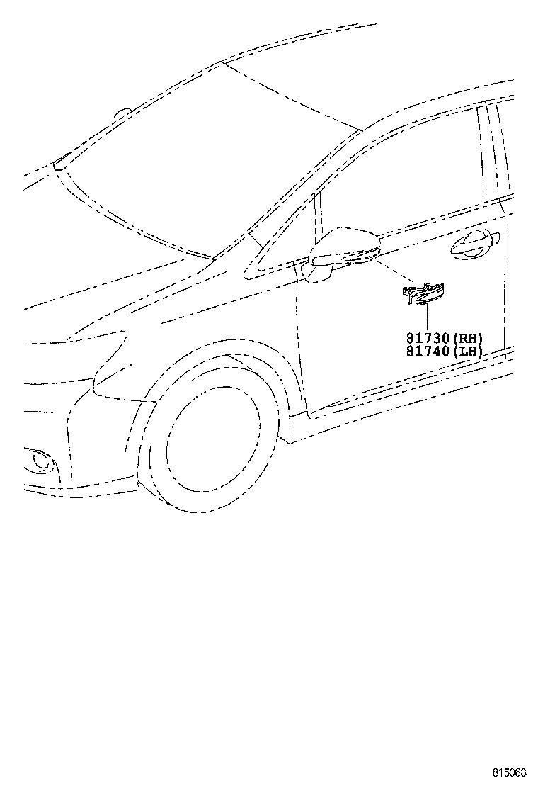  HS250H |  SIDE TURN SIGNAL LAMP OUTER MIRROR LAMP