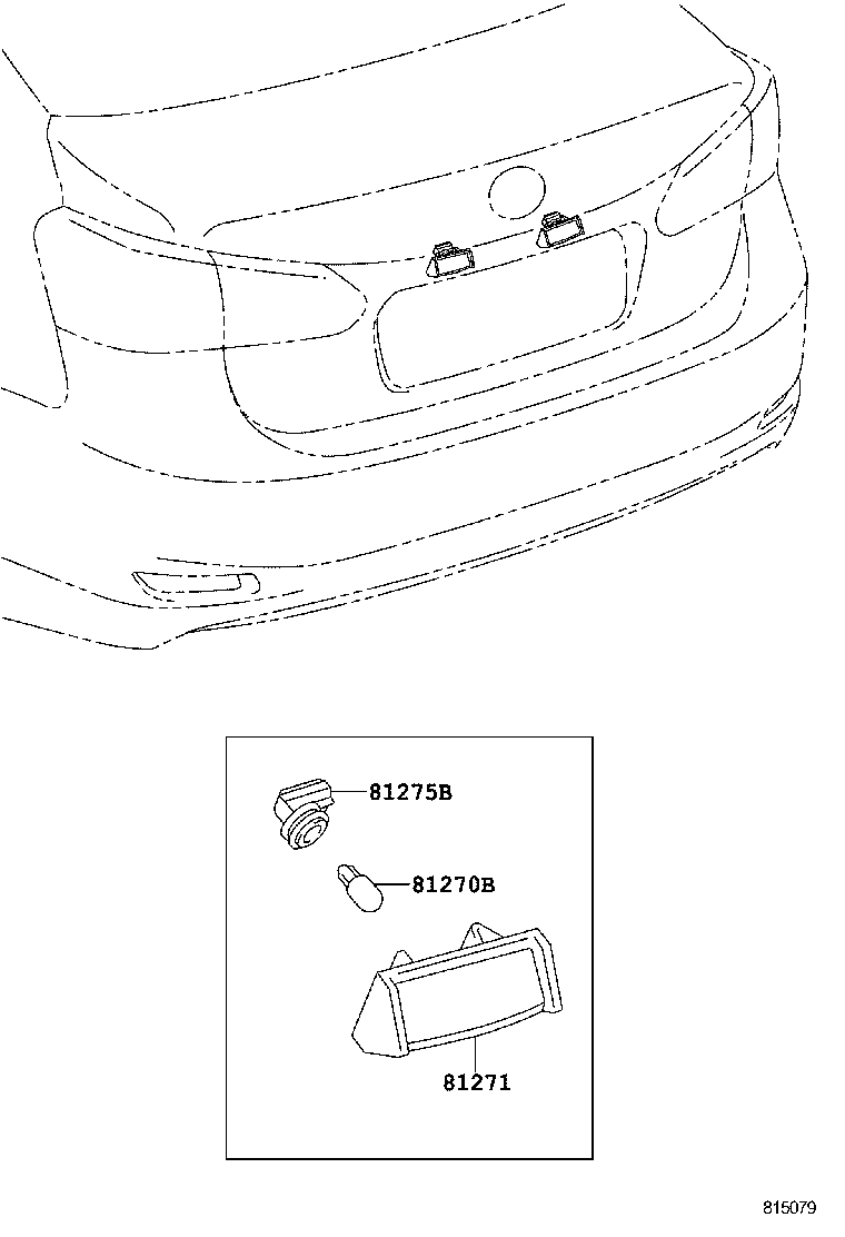  HS250H |  REAR LICENSE PLATE LAMP