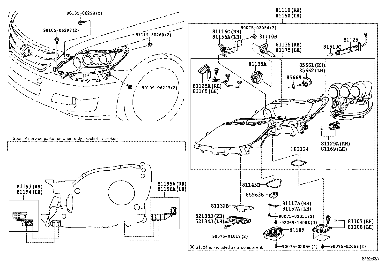  LS600HL |  HEADLAMP