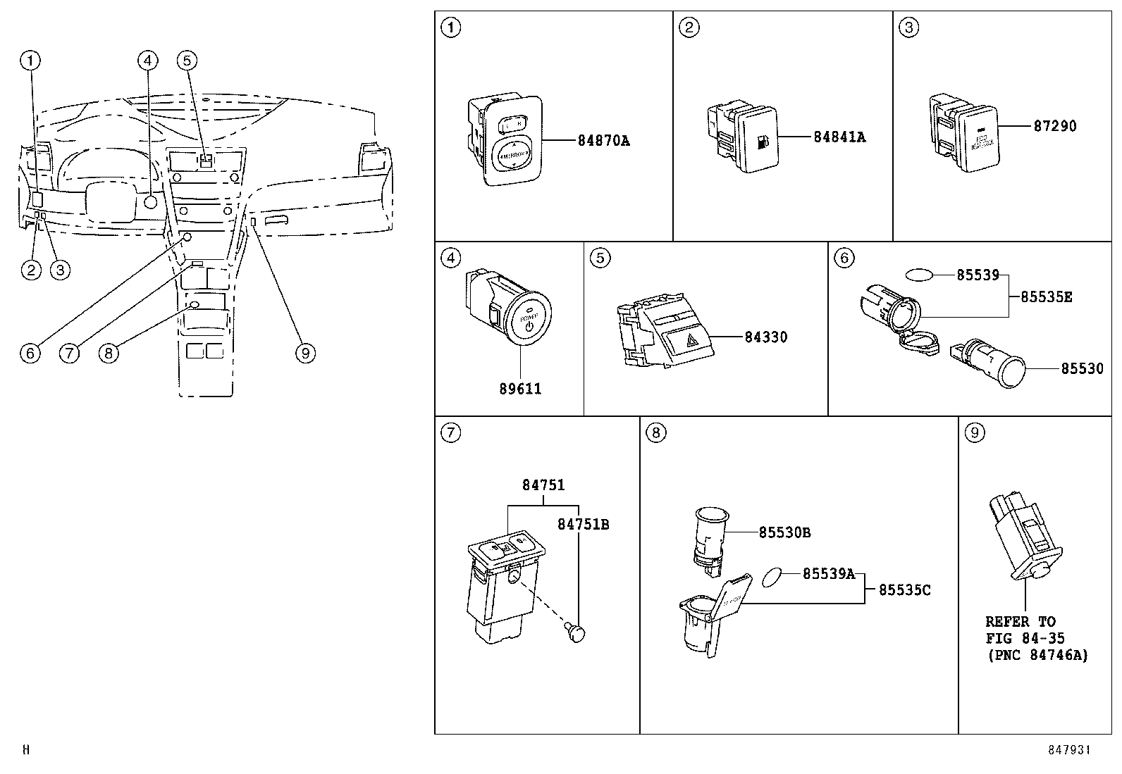  CAMRY HV JPP |  SWITCH RELAY COMPUTER