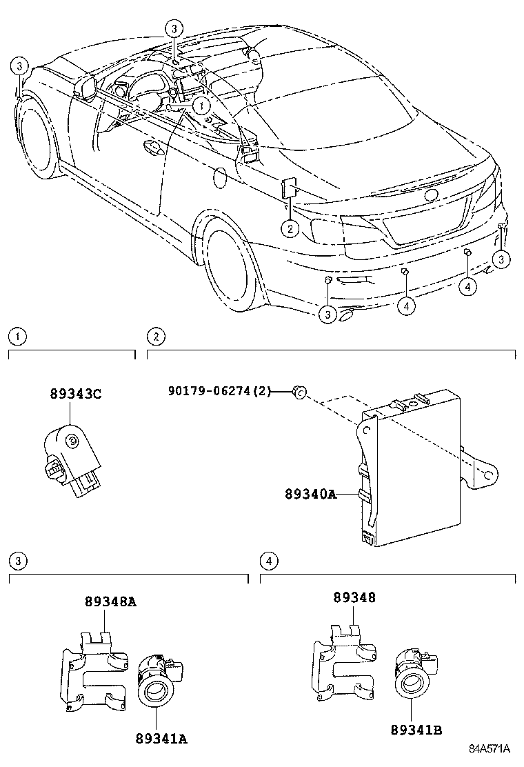  IS250C 350C |  CLEARANCE BACK SONAR