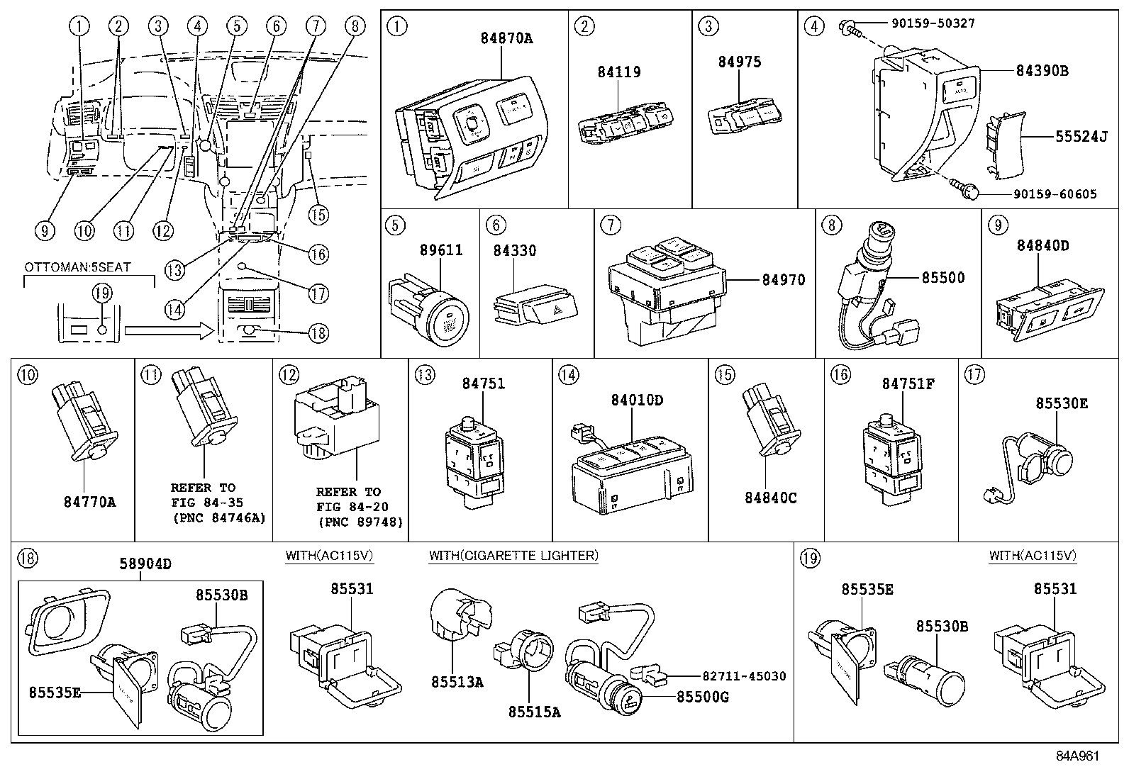  LS460 460L |  SWITCH RELAY COMPUTER