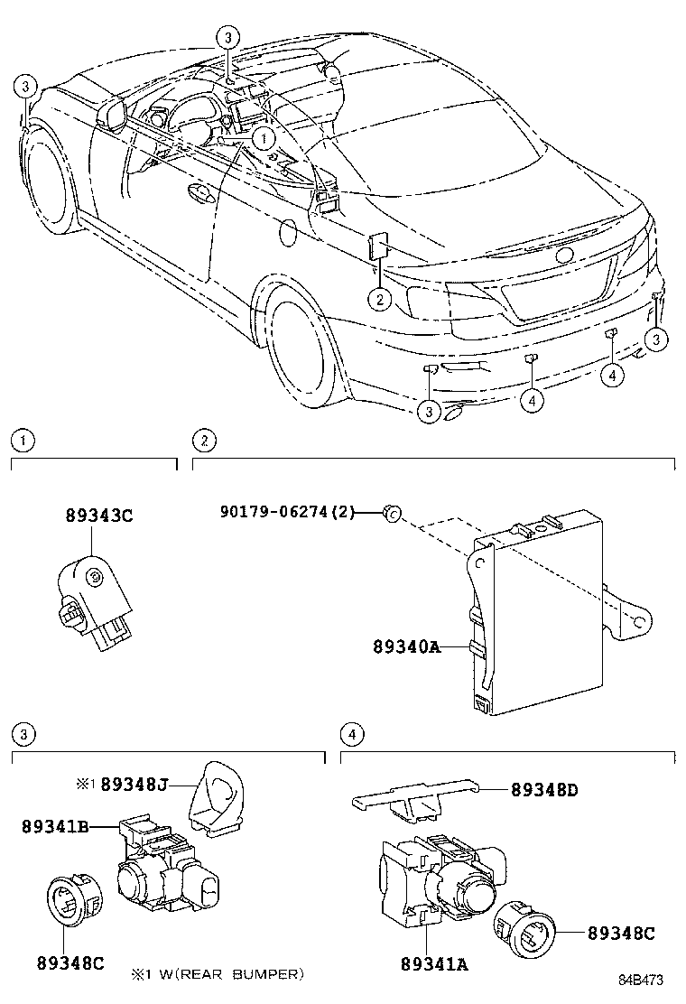  IS250C 350C |  CLEARANCE BACK SONAR