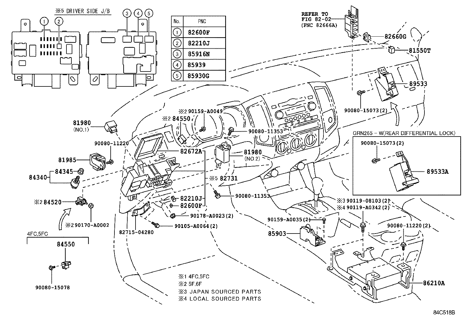  TACOMA |  SWITCH RELAY COMPUTER