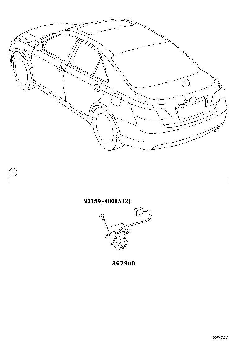  CAMRY HV NAP |  REAR MONITOR DISPLAY CAMERA