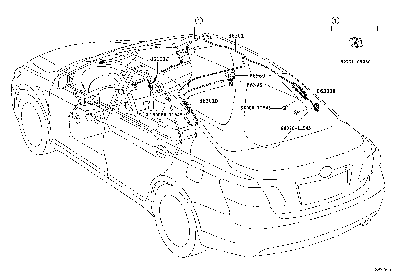  CAMRY HV NAP |  ANTENNA