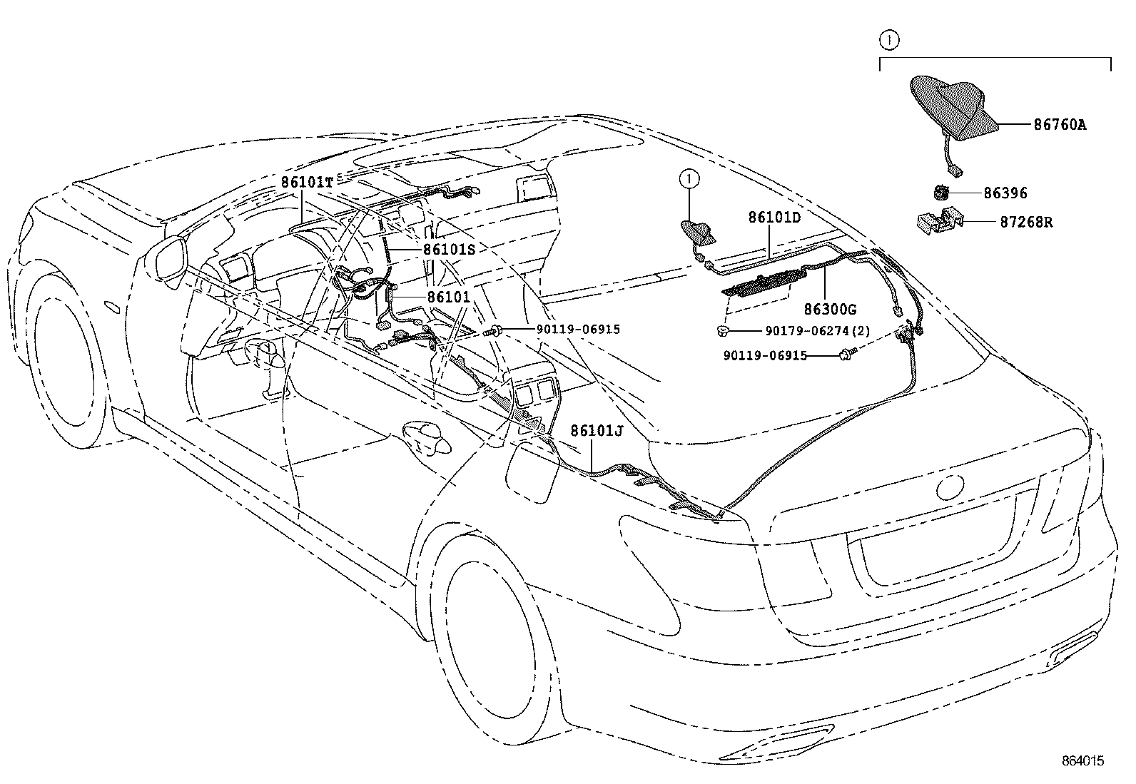  LS460 460L |  ANTENNA