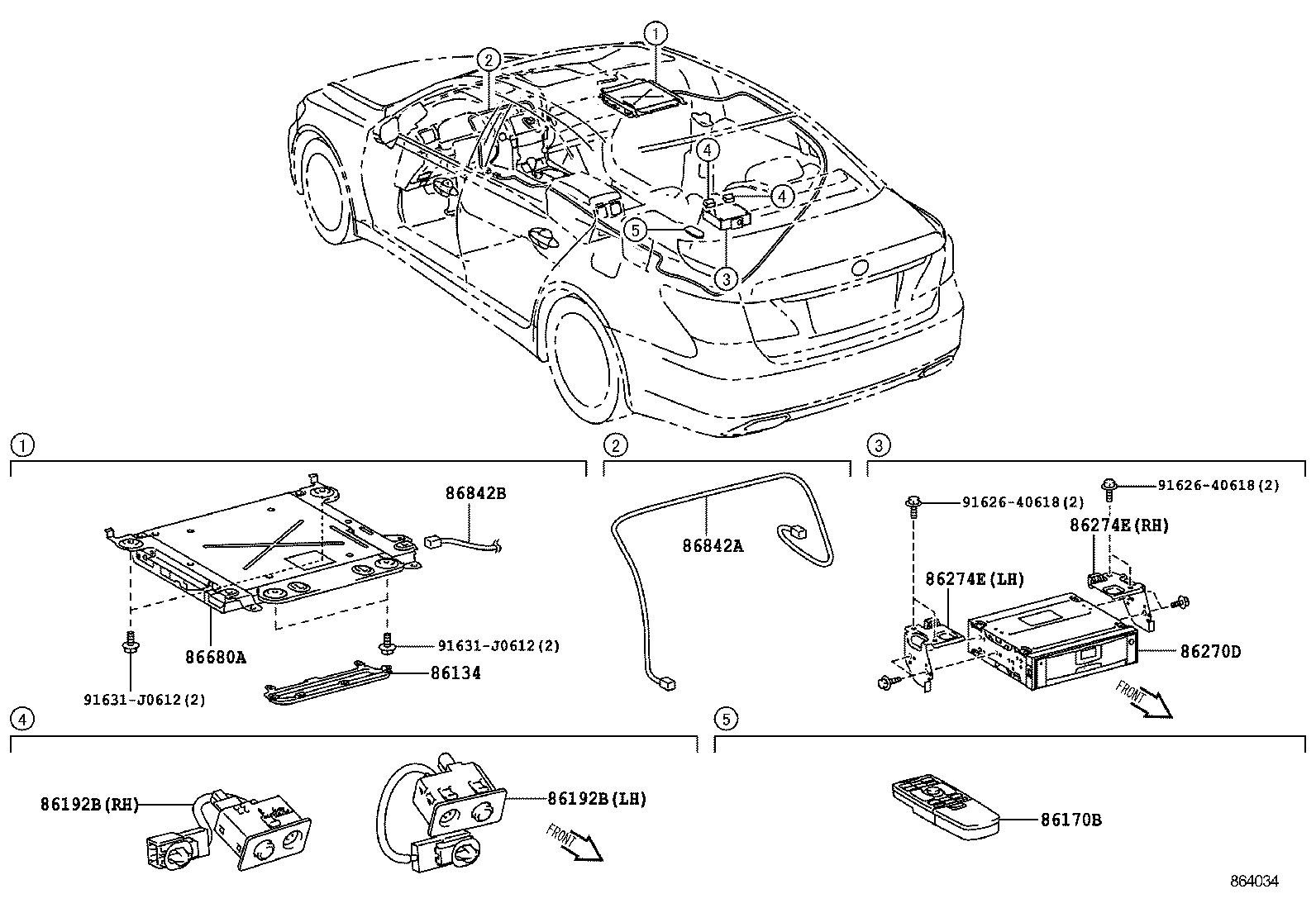  LS460 460L |  REAR MONITOR DISPLAY CAMERA