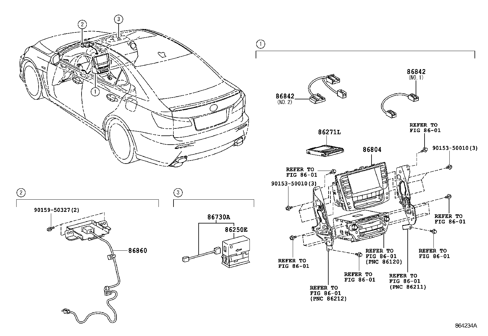  IS F |  NAVIGATION FRONT MONITOR DISPLAY