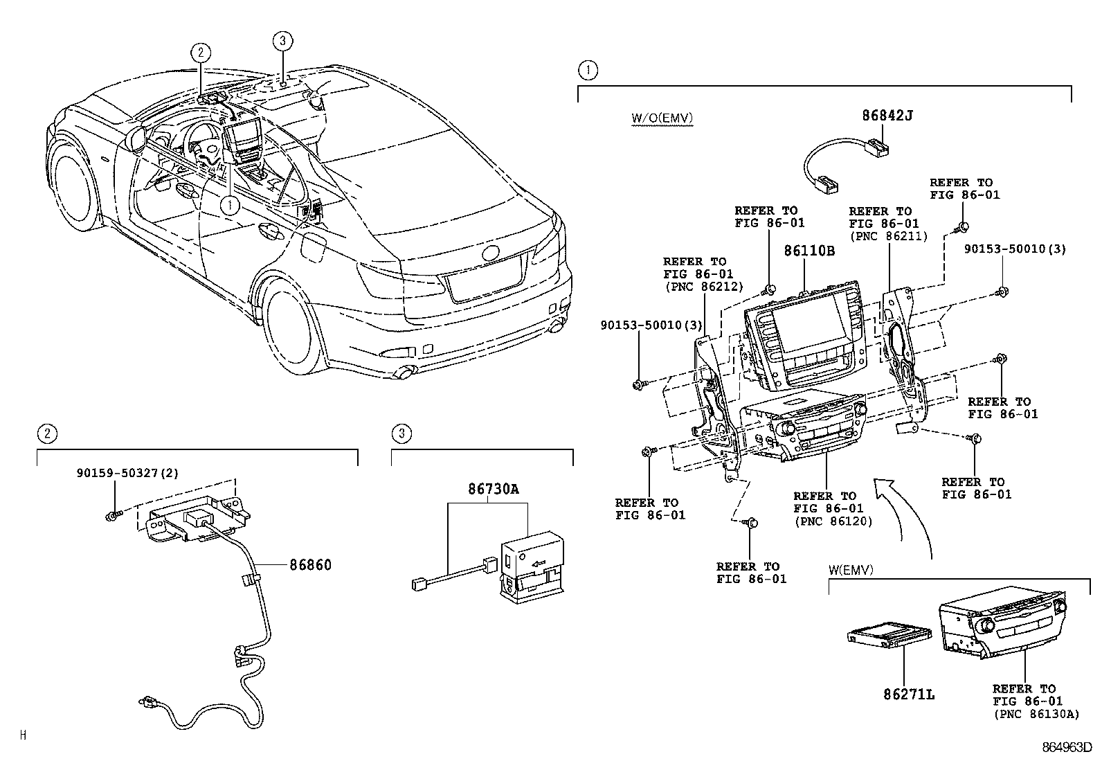  IS250 350 |  NAVIGATION FRONT MONITOR DISPLAY